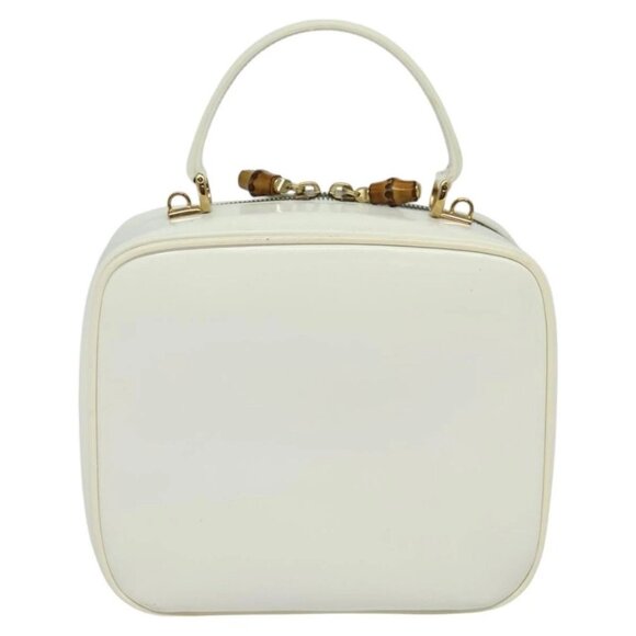 GUCCI Vanity Cosmetic Pouch Patent 2way Gold White 000 270 0323 Auth ep8794 - Picture 2 of 15
